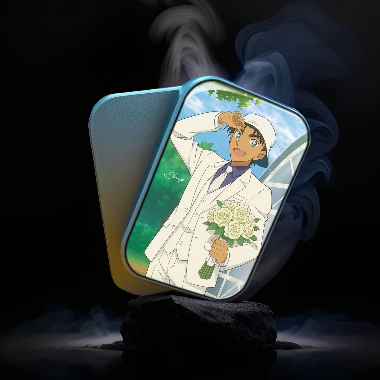 EDC Fidget Slider Meitantei Conan Heiji Hattori White Suit