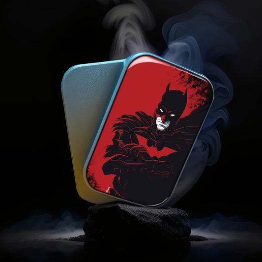EDC Fidget Slider DC Batman Silhouette Red Background